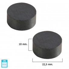 ímã de ferrite Wolfpack redonda Ø 22,5x10 mm. (Blister 2 peças)