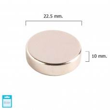 ímã de neodímio Wolfpack redonda Ø 22,5x10 mm. (Bolha 1 parte)