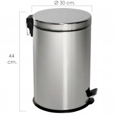 Lixeira Maurer Cozinha / Banheiro Inox 20 Litros 30x44 cm.
