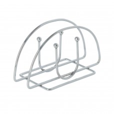 Servilletero De Mesa Vertical, Forma Semicircular, Acero Cromado.