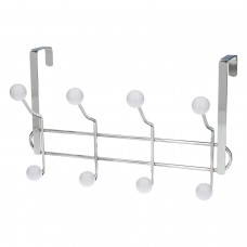 Perchero Metalico Para Puerta 4/8 Ganchos. Terminacion Blanca.