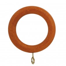 Anel de madeira liso com soquete de teca 40x60mm