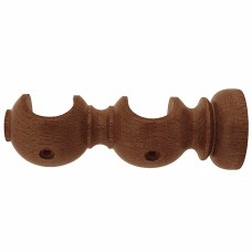 Suporte Madeira Liso Aberto Duplo 28x120 mm. Noz