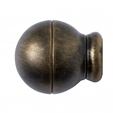 Forjado o terminal de 20 milímetros Esfera Rayada. Preto / Jogo ouro 2 Pieces