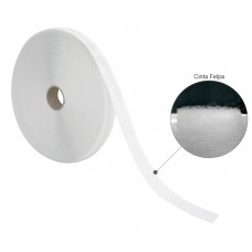 fita adesiva Velcro Plush Branco Rollo 25 metros