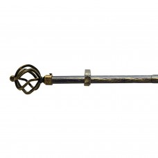 Extensível cortina do metal haste Ø 19 mm. Extensible 1.1 / 2.0 metros de Ouro Preto Sem anéis de abacaxi