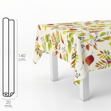 Mantel Hule Rollo 140 x 20 metros. Hojas Otoño