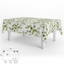 Mantel Hule Rectangular 140 x 250 cm. Hojas Verdes