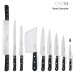 Faca Grenoble Patatero Sprig Blade Aço inoxidável 11 cm. Preto