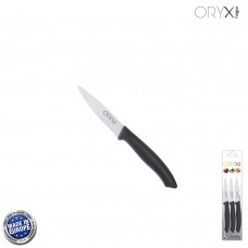 Faca Nuuk Mondador Lâmina Aço inoxidável 9 cm. Preto (Blister 3 Peças)