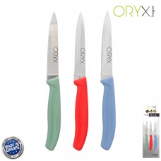 Faca Nuuk Mondador Lâmina Aço inoxidável 9 cm. Cores Sortidas (Blister 3 Peças)