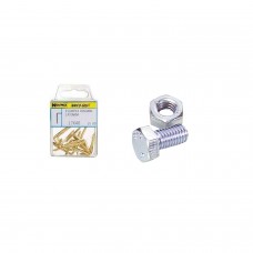cabeça hexagonal parafuso zincado M8 x 30 mm. 4 unidades