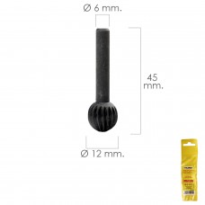 Fresa rotativa para metal esférico Ø 12 mm. Para broca / fresadora