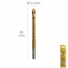 Fresa rotativa para metais HSS Ø 6 x 80 mm. Para broca / fresadora
