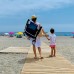 Silla Playa Aluminio Con Bolsillo Isotermico y Correas Tipo Mochila