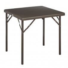 Mesa dobrável quadrada marrom 87x87x74 cm.