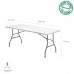 Mesa Plegable Rectangular HDPE 244x76x74 cm. Color Blanco