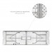 Mesa Plegable Rectangular HDPE 244x76x74 cm. Color Blanco