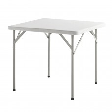 Mesa Plegable Cuadrada 86x86x74 cm. Color Blanco