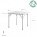 Mesa Plegable Cuadrada 86x86x74 cm. Color Blanco