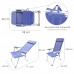 Silla Playa Aluminio 5 Posiciones Azul