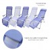 Silla Playa Aluminio 5 Posiciones Azul con Reposapies