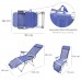 Silla Playa Aluminio 5 Posiciones Azul con Reposapies