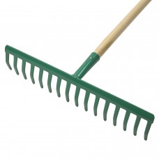Rastrillo Jardin 16 Puas Mango De Madera 130 cm.