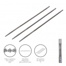 Arquivos de correntes para motosserra 200 x Ø 4,0 mm. LP de 3/8 