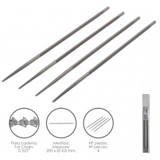 Arquivos de correntes para motosserra 200 x Ø 4,8 mm. 0,325 
