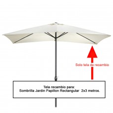 Tecido de substituição de guarda-chuva retangular 2x3 metros (08091055)