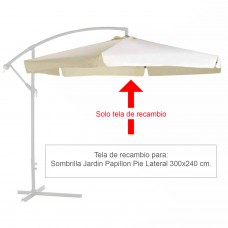 Tela Recambio Sombrilla Papillon Pie Lateral Ø 3 x 2,40 metros