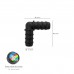 Codo Simple Para Tuberias Goteo Ø 16 mm. (Bolsa 100 Piezas)