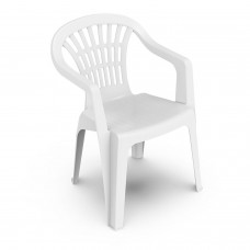 Silla Resina Monobloc Respaldo Bajo Blanca Lyra