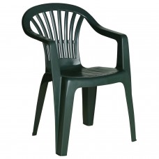 Silla Resina Monobloc Respaldo Bajo Verde Lyra