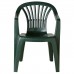 Silla Resina Monobloc Respaldo Bajo Verde Lyra
