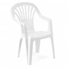 Cadeira Monobloco de resina Zena com encosto alto branco