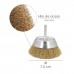 Cepillo Acero Latonado Taza Ø 100 mm. Espiga 1/4