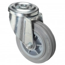 Cinza industrial de borracha da roda com 80mm
