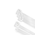 Brida Nylon 100%. Color Blanco / Natural 2,5 x 160 mm. 100 Piezas. Abrazadera Plastico, Organizador Cables, Alta Resistencia