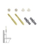 Kit Sanitário Wc fixo 5x75 mm. Dicromato (2 peças)