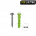 Cubo Tacos Topgripper Bimaterial Con Tornillos Ø 6 mm. 250 Piezas