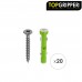 Blister Tacos Topgripper Bimaterial Con Tornillos Ø 8 mm. 20 Piezas