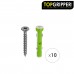 Blister Tacos Topgripper Bimaterial Con Tornillos Ø 10 mm. 10 Piezas