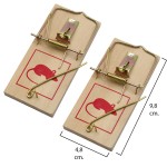 Armadilhas de madeira para ratos 9,8 x 4,8 cm. (2 unidades)