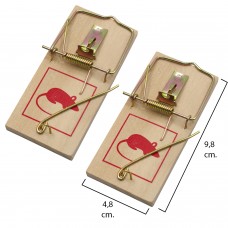 Armadilhas de madeira para ratos 9,8 x 4,8 cm. (2 unidades)