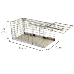 Armadilha Ratos Gaiola Metal Completo 21x10x10 cm