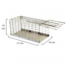 Armadilha Ratos Gaiola Metal Completo 21x10x10 cm