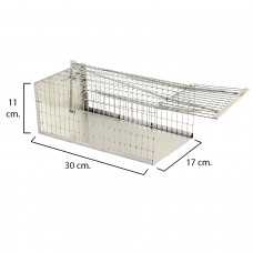 Armadilha Ratos Gaiola Metal Completo 30 x 17 x 11 cm.