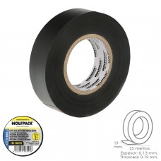 Cinta Aislante Profesional Negra Espesor 0.13 mm. Ancho 19 mm. Rollo 25 Metros